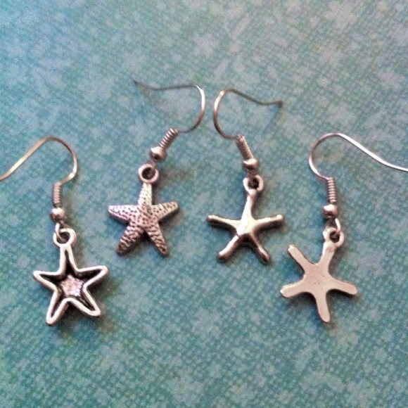Set of Two Starfish Earrings - Picture 2 of 4