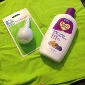 Brand new nasal aspirator for baby's and lotion