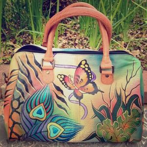 🌸🌸Reserved Anuschka Peacock Satchel 🌺🌺