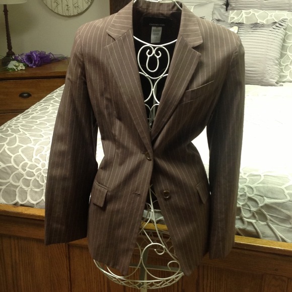 Brown Pin striped jacket by Jones of New York