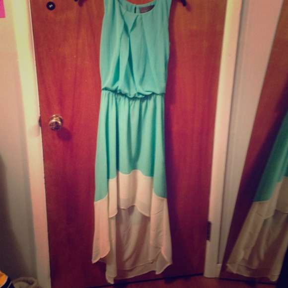 Blue high low dress