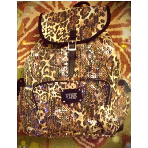 ❌TRADED❌ Victoria Secret Sparkly Leopard backpack