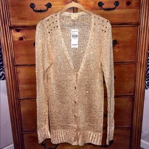 Gold sequined sweater