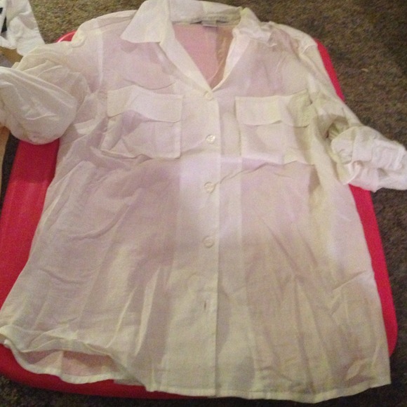 white sheer blouse