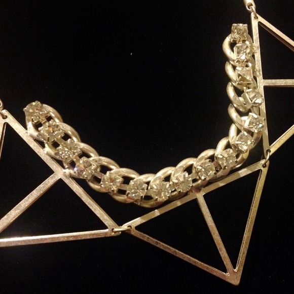 Futuristic Distress SilverMetal Necklace Set NWT - Picture 2 of 4