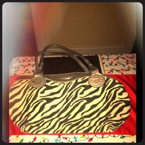 Dexter zebra print handbag