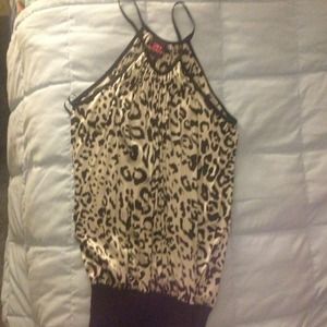 Xs 2b bebe silver black leopard print sexy dress