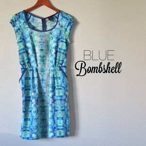 Dresses & Skirts - Watercolor Blue Dress Dresses & Skirts - Watercolor Blue Dress