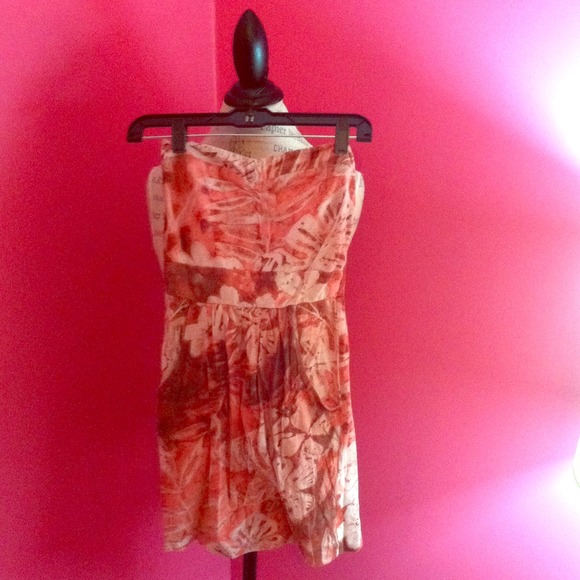 Strapless cotton dress