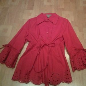 🎉🎉🎉Host Pick🎉🎉🎉 Red peasant blouse