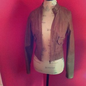 Brown leather jacket