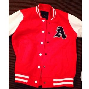 A red/white  Bradford sweater