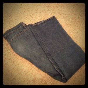 Low rise boot cut jeans