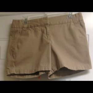 J. Crew khaki chino shorts, size 6