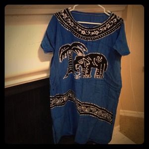 Knee length short sleeve Africa inspired dress