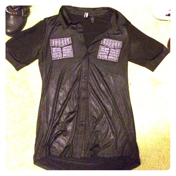 BKE Black Button Up