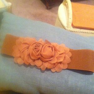 Light Brown Flower Belt