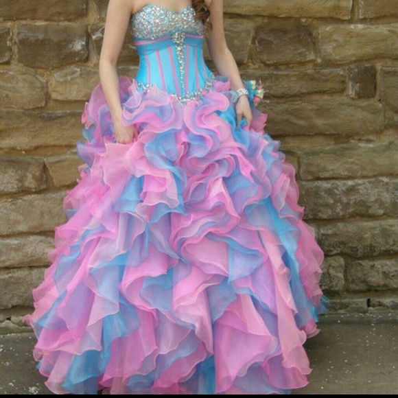 Dresses & Skirts - Blue and Pink Quinceanera/Prom Dress