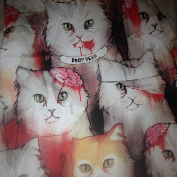 SOLD ✋✋✋✋ Drop dead cat tank top - Picture 3 of 3