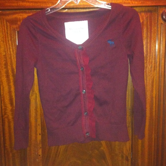 Abercrombie and Fitch Maroon And grey Cardigans