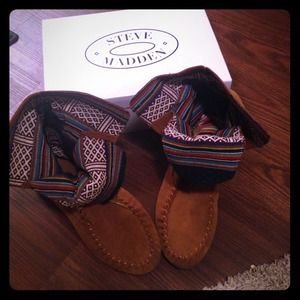 Steve Madden tribal moccasins boots.