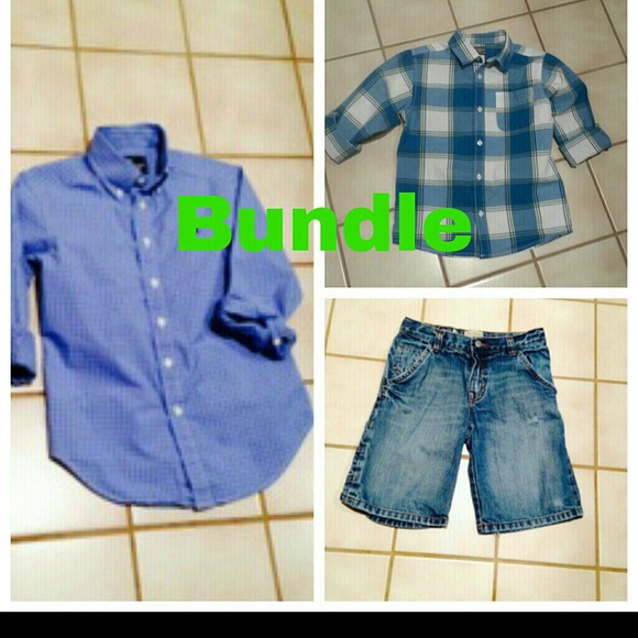 "Sold in bundle"Boys size 8 denim cargo shorts
