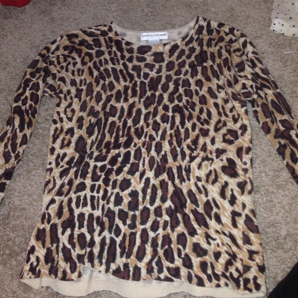 Cathy Daniels leopard sweater