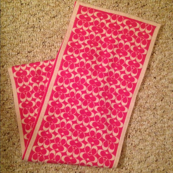 Hot pink coach scarf
