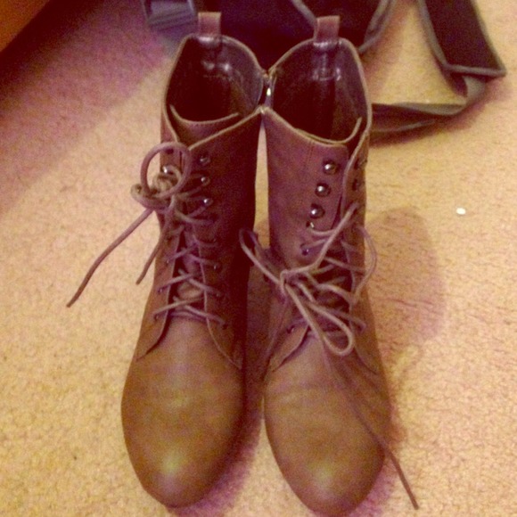 ** reserved for cynthia** Brown Combat Boots