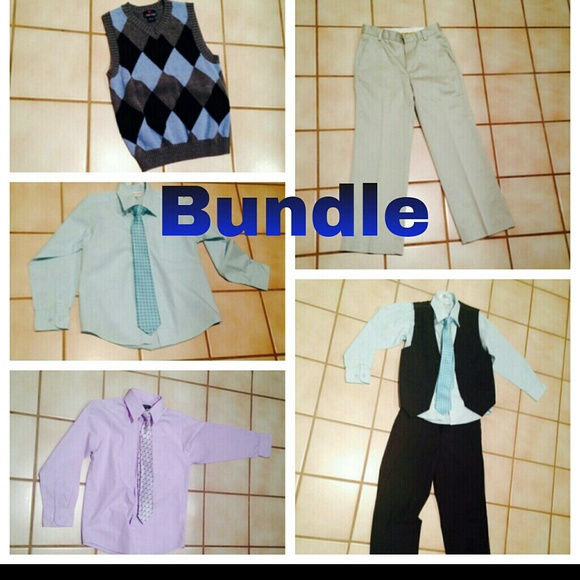 Sold in bundle...Boys size 10 dress pants & vest