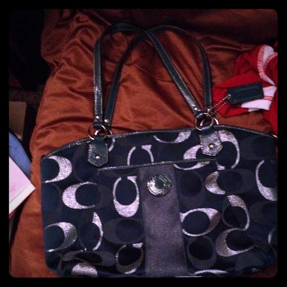 Authentic teal coach purse