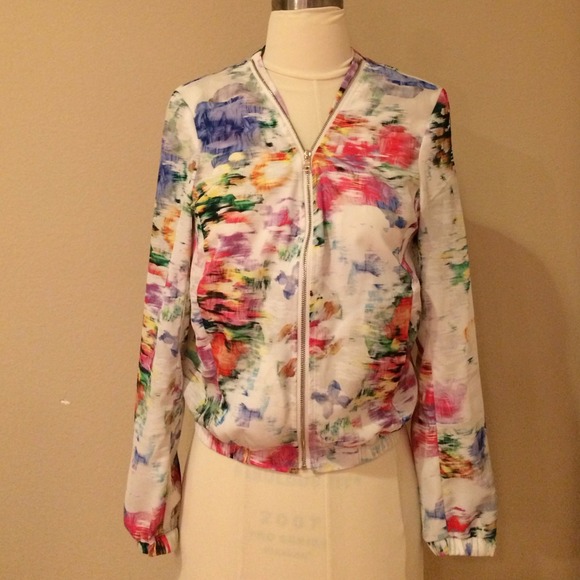 Silk bomber jacket