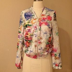 Silk bomber jacket