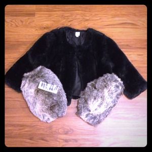BUNDLE! LC Black Fur Coat & Multi Fur Boot Covers!