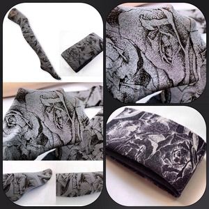Roses charcoal tights