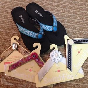 Flip Flops with changeable straps size 7