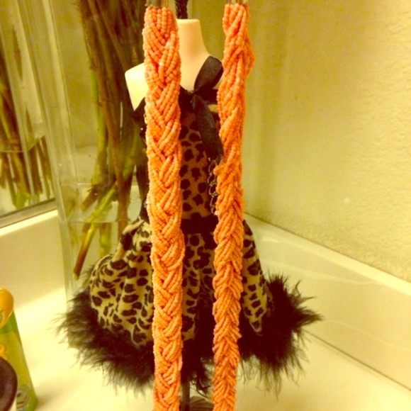 Coral beaded necklace
