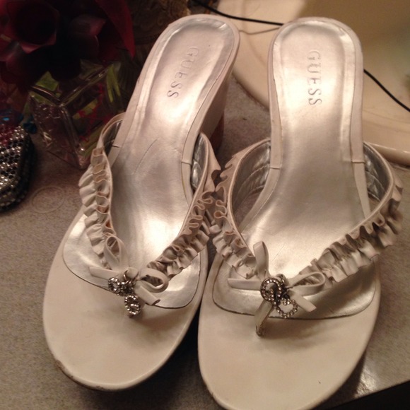 Guess Wedge Blingy/Ruffely Sandal