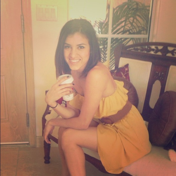 Golden summer dress