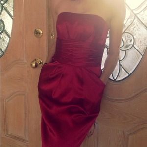 Glamorous ruby red cocktail dress