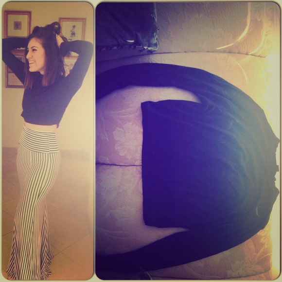 Black cropped shirt