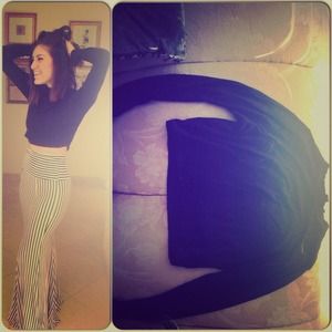 Black cropped shirt
