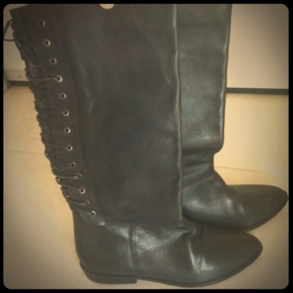 🚫Hold🚫Vintage Tie Back Leather Riding Boots