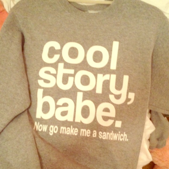Grey graphic sweater