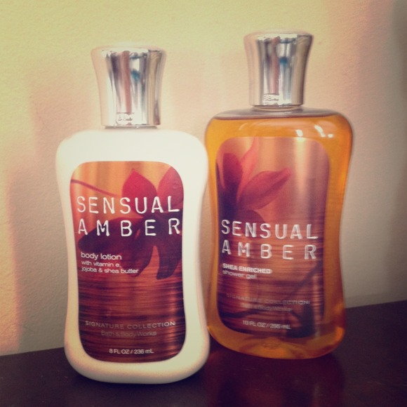 Sensual Amber shower gel and lotion