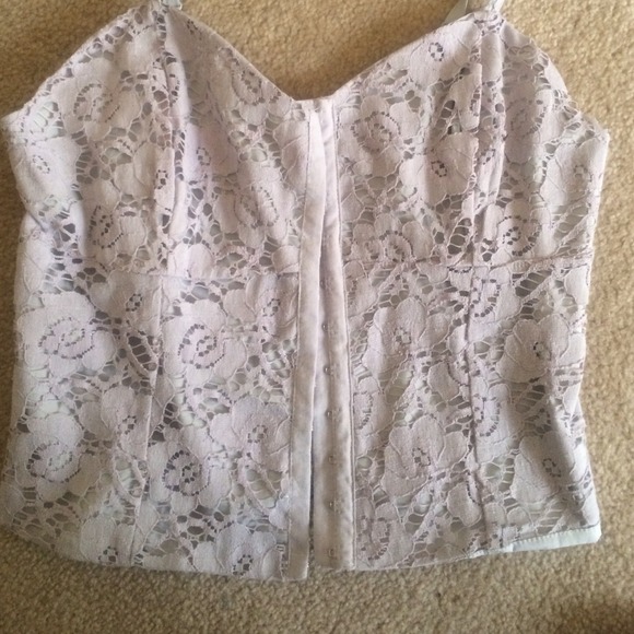 Lavender Bustier Laced Spaghetti Strap