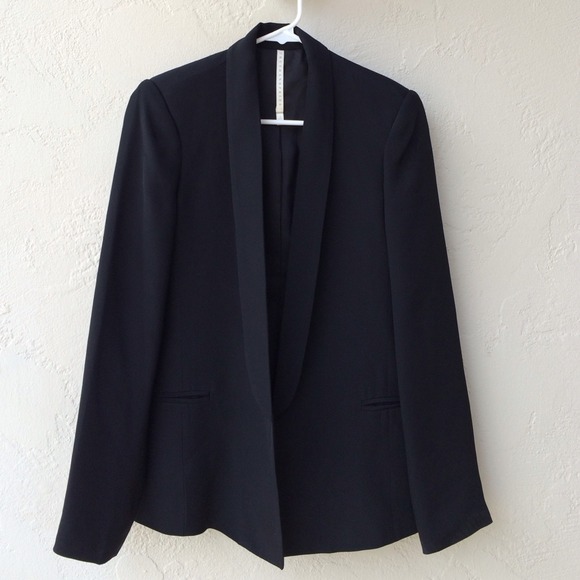 Trina Turk Jackets & Blazers - 100% Silk Tuxedo Cut Blazer in Black