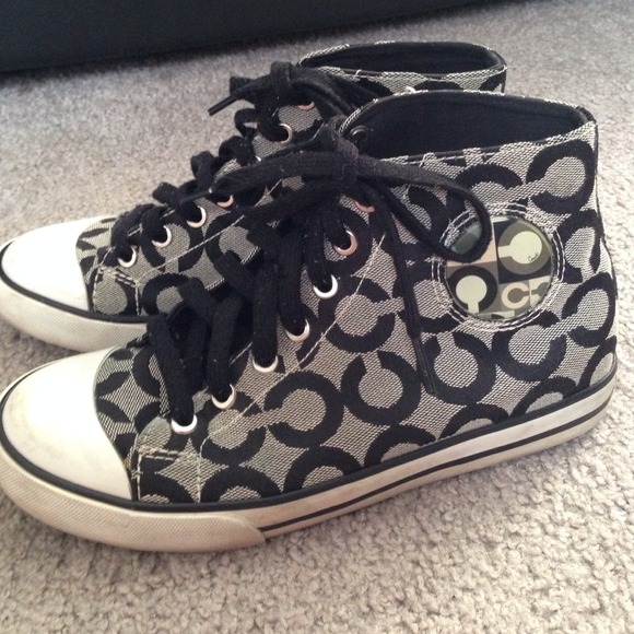 Authentic high top Coach sneakers