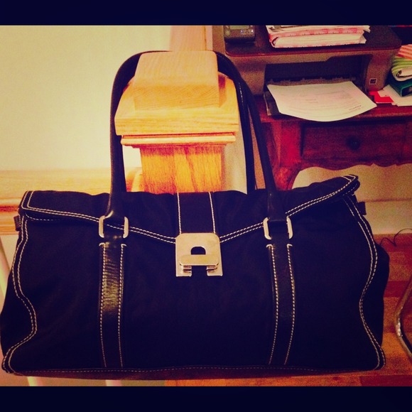 SOLD Prada AUTHENTIC Black Bag Tote Satchel Nylon