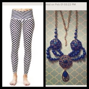 Bundled/traded-- teeki hot yoga pants and necklace